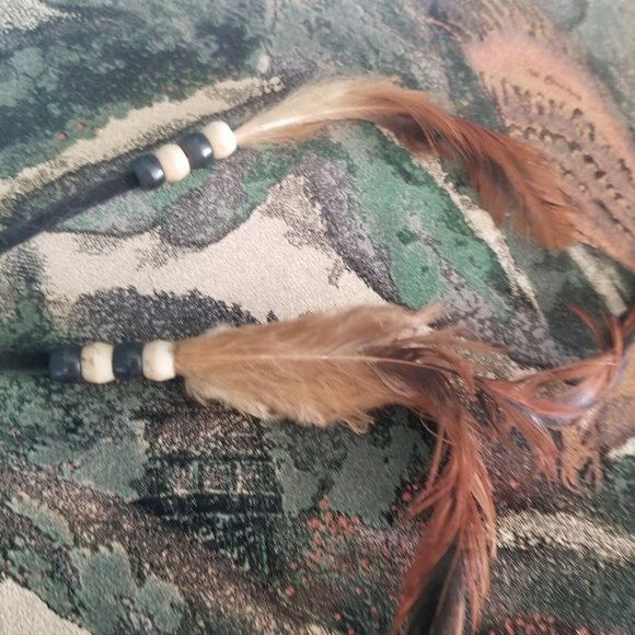 Vintage Dreamcatcher Wall Hanging Decoration Eagle Painting Feathers Mountains - Picture 9 of 9